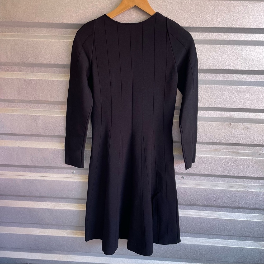 Giorgio Armani Textured fit and flare long sleeve dress - Picture 4 of 5